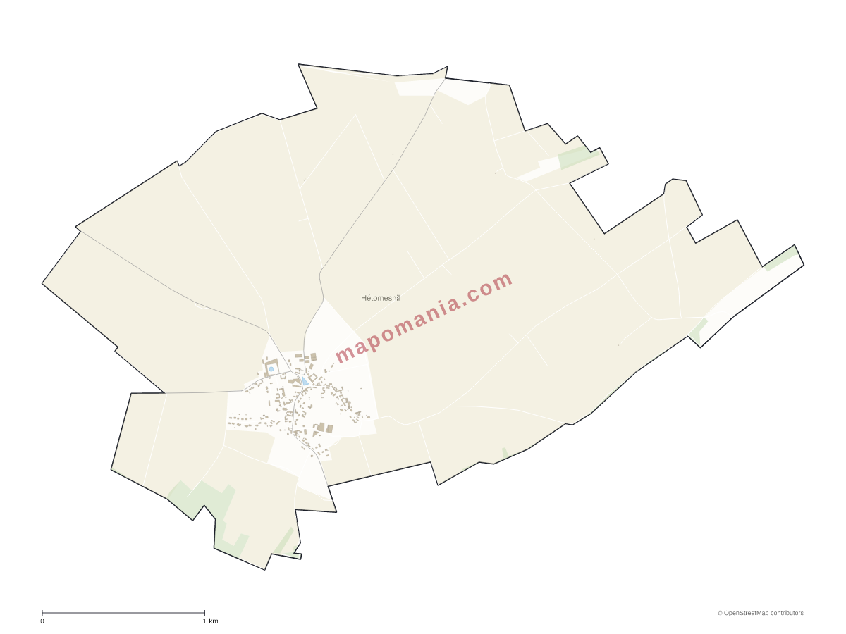 Carte de Hétomesnil à personnaliser