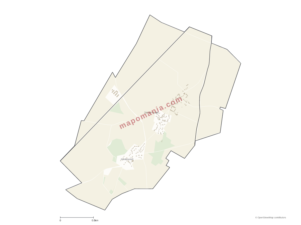 Carte de Jaméricourt à personnaliser
