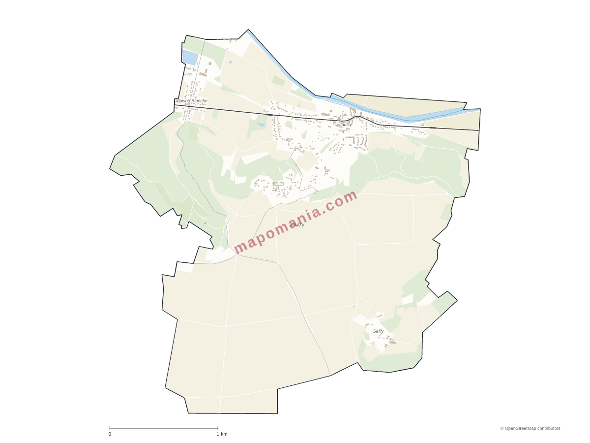 Carte de Jaulzy à personnaliser