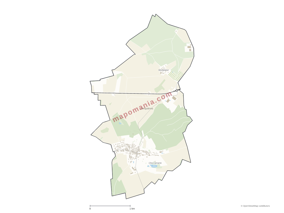Carte de Jonquières à personnaliser