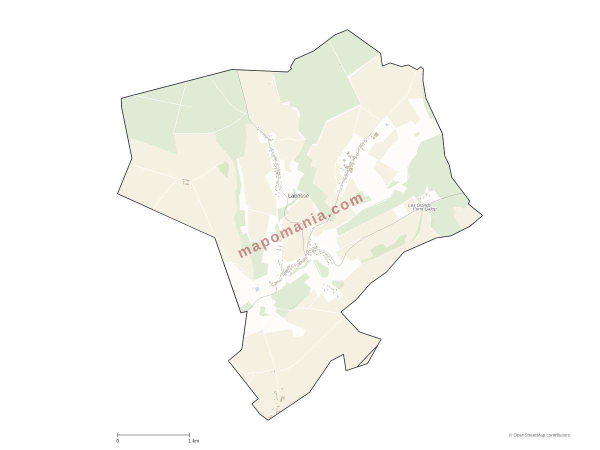 Carte de Labosse à personnaliser