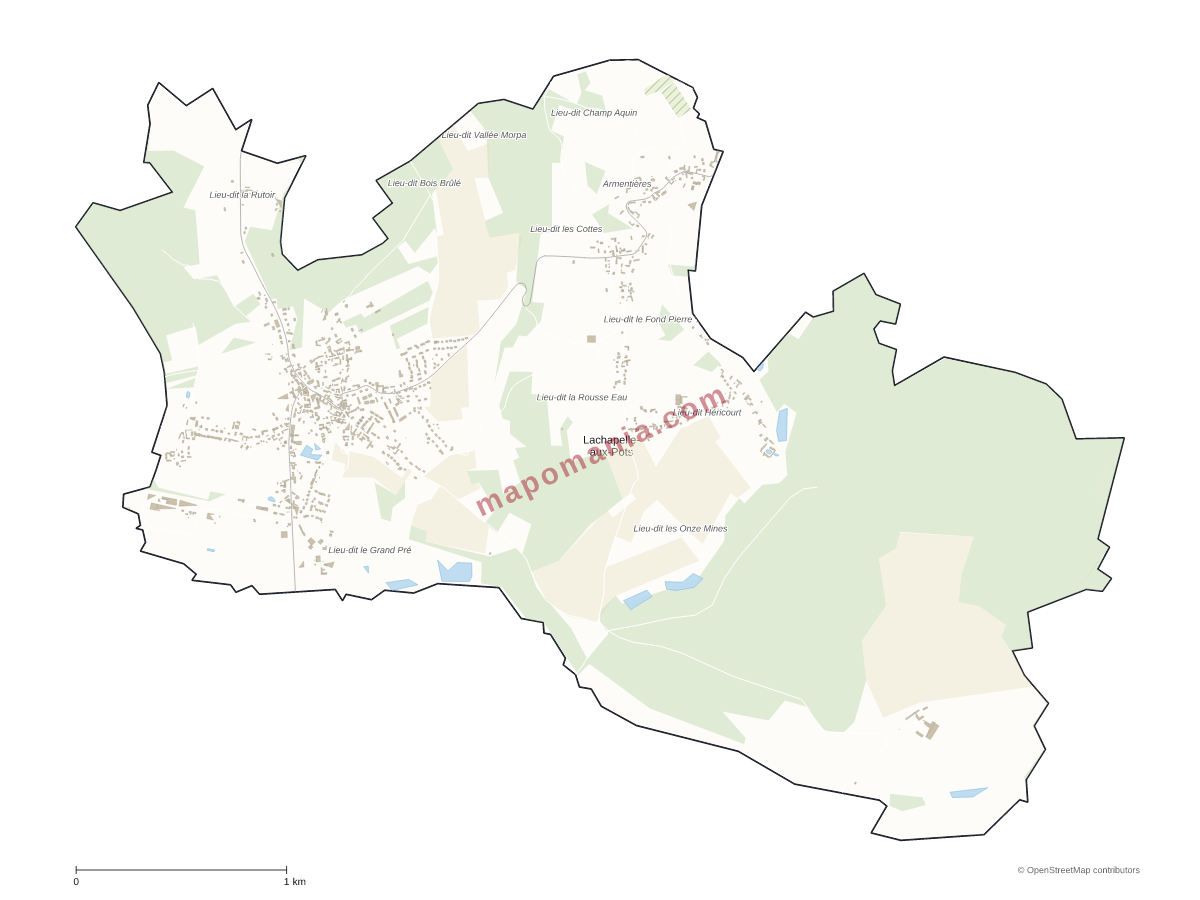 Carte de Lachapelle-aux-Pots à personnaliser