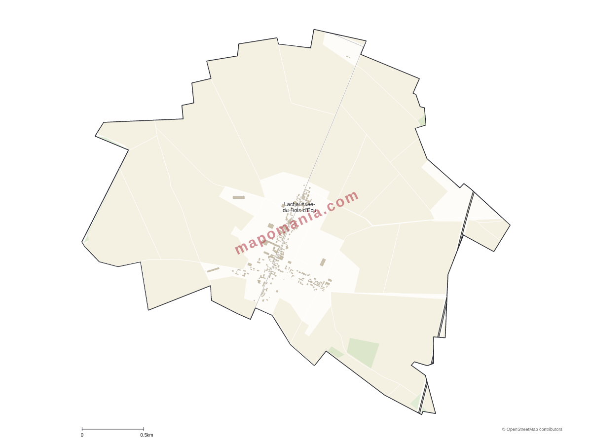 Carte de Lachaussée-du-Bois-d'Écu à personnaliser