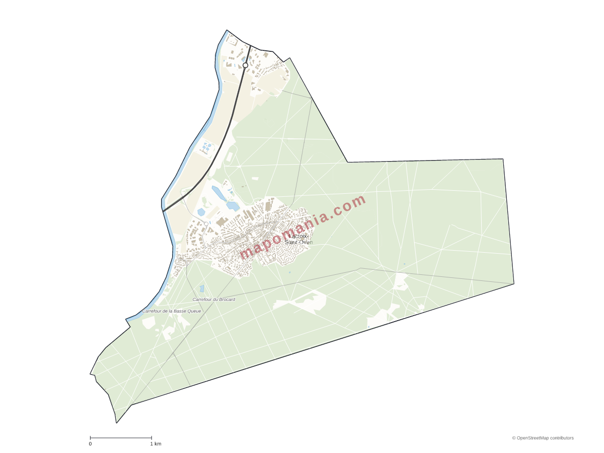 Carte de Lacroix-Saint-Ouen à personnaliser