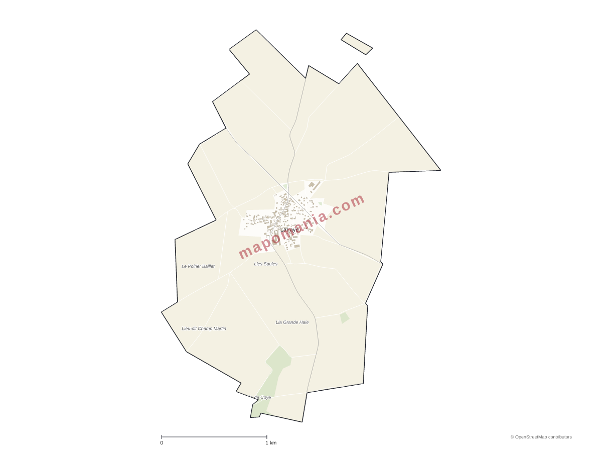 Carte de Lafraye à personnaliser