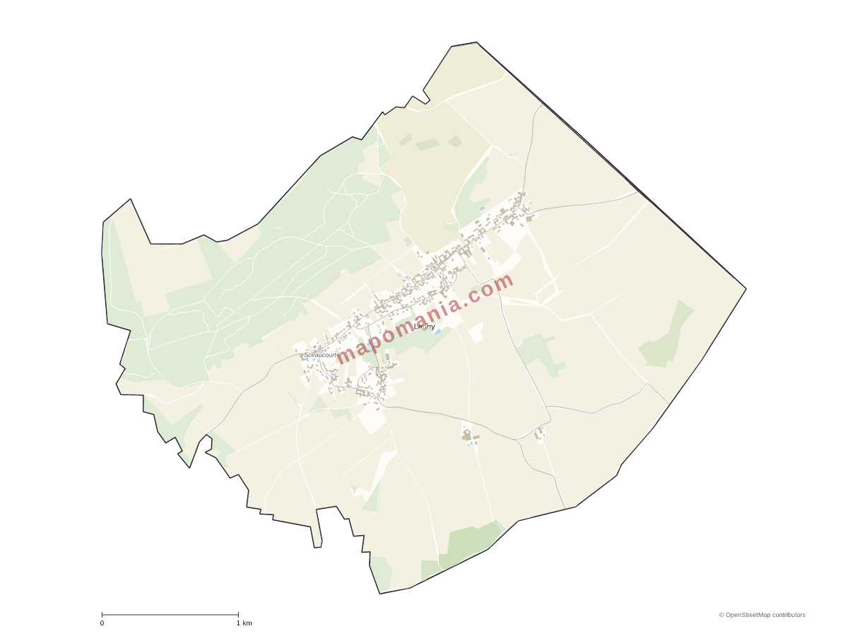 Carte de Lagny à personnaliser