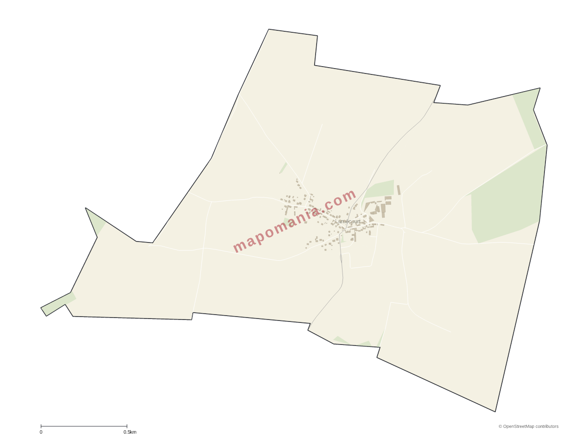 Carte de Lamécourt à personnaliser