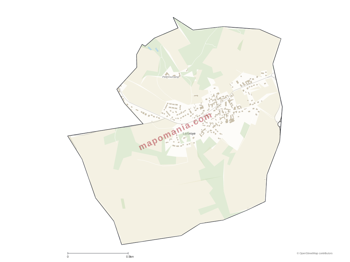Carte de Larbroye à personnaliser