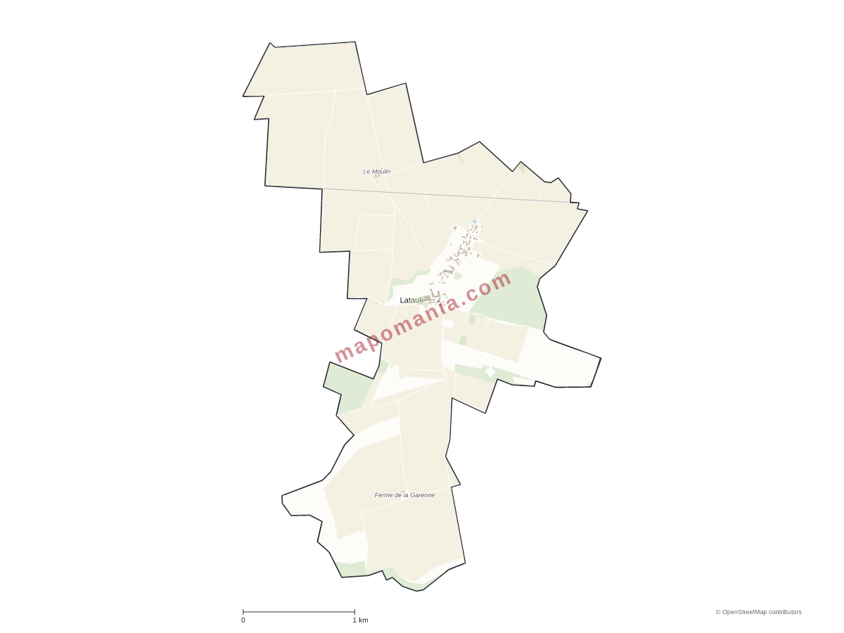 Carte de Lataule à personnaliser
