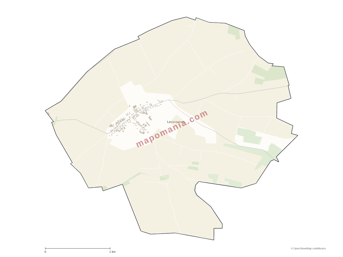 Carte de Lavacquerie à personnaliser