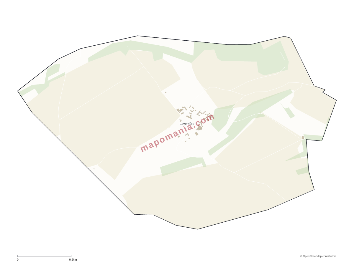Carte de Laverrière à personnaliser