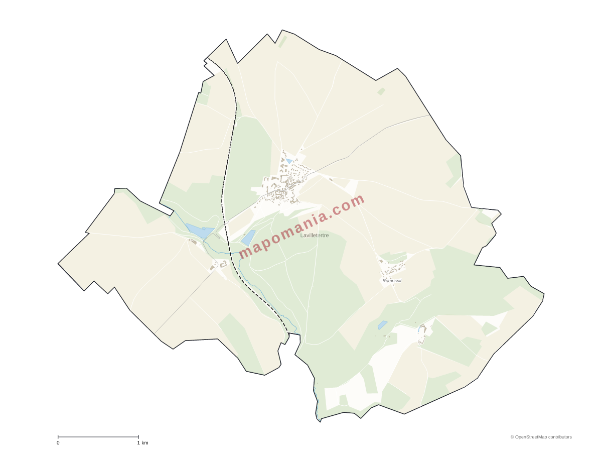 Carte de Lavilletertre à personnaliser