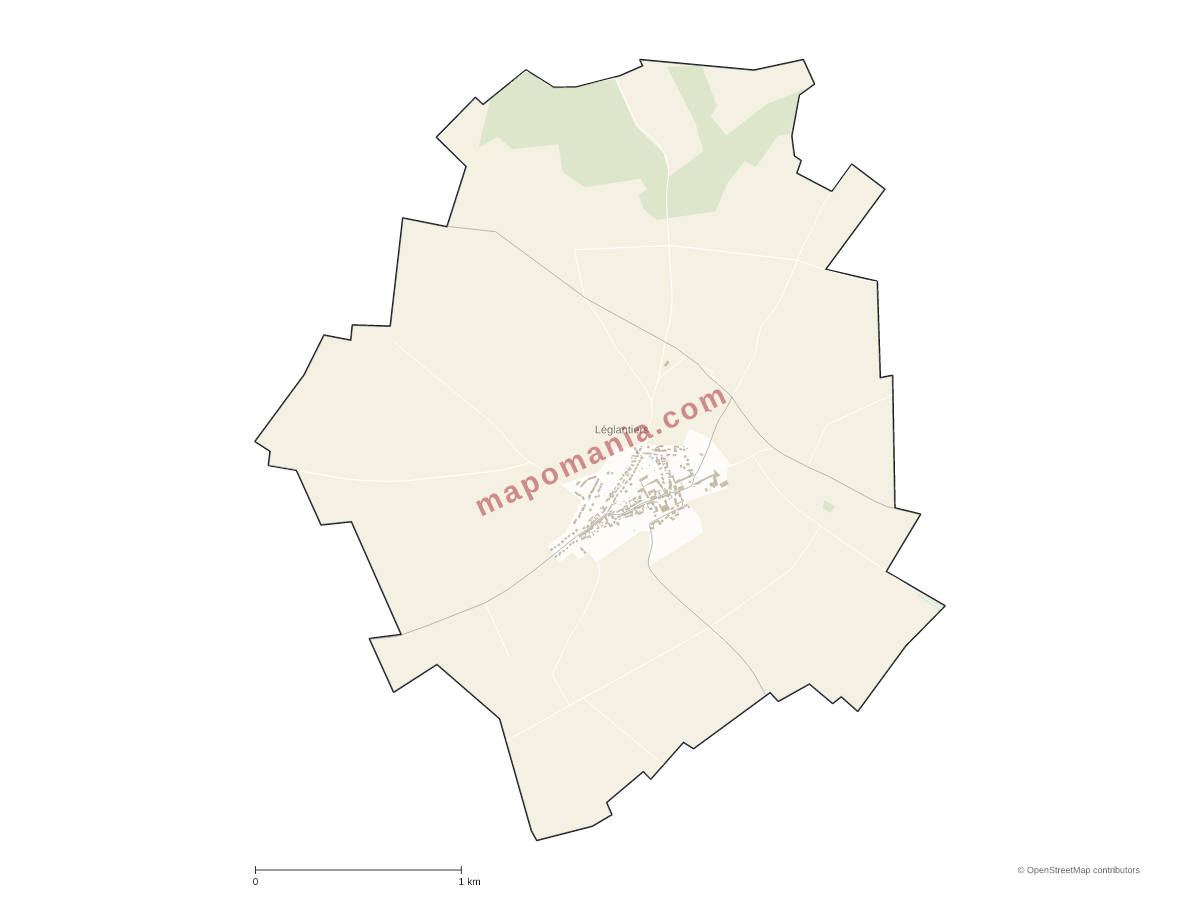 Carte de Léglantiers à personnaliser