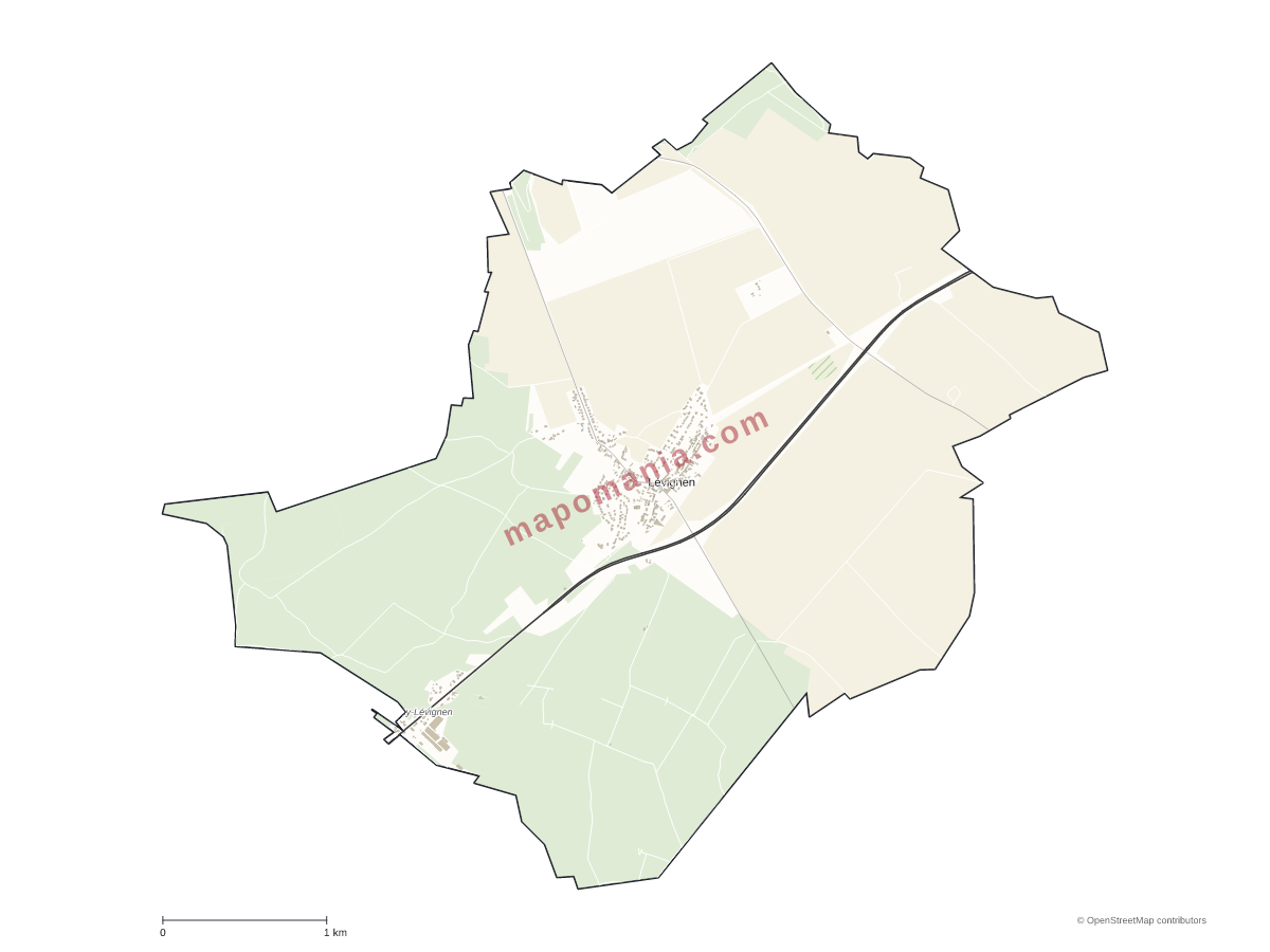 Carte de Lévignen à personnaliser