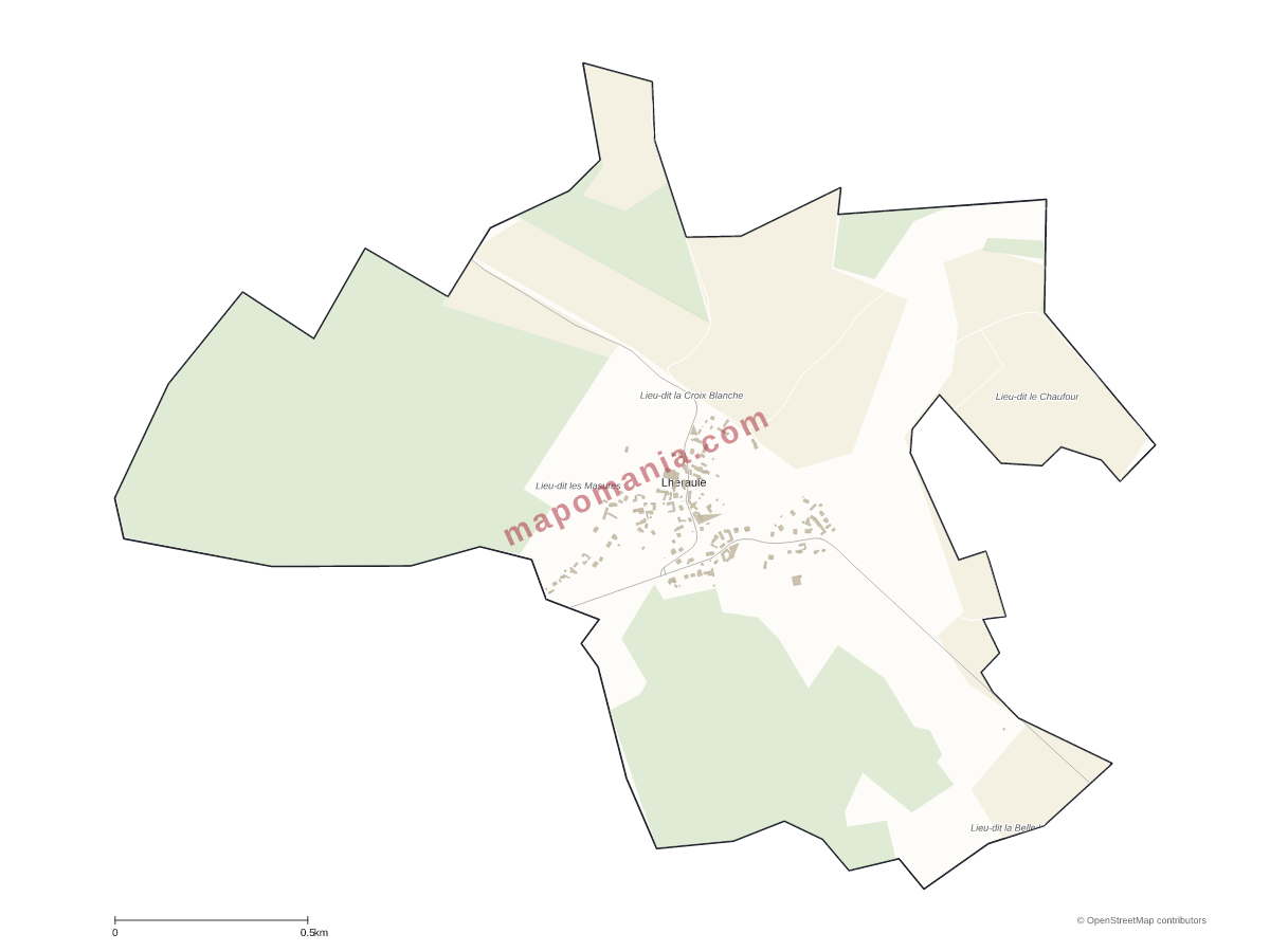 Carte de Lhéraule à personnaliser