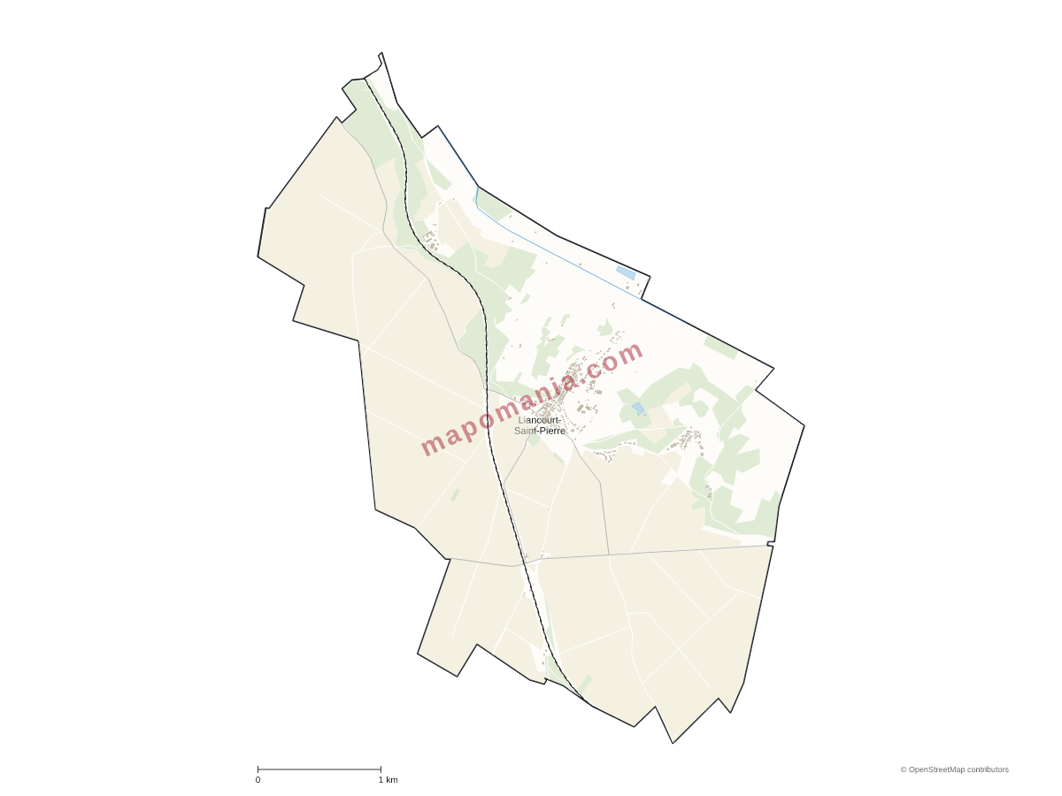 Carte de Liancourt-Saint-Pierre à personnaliser