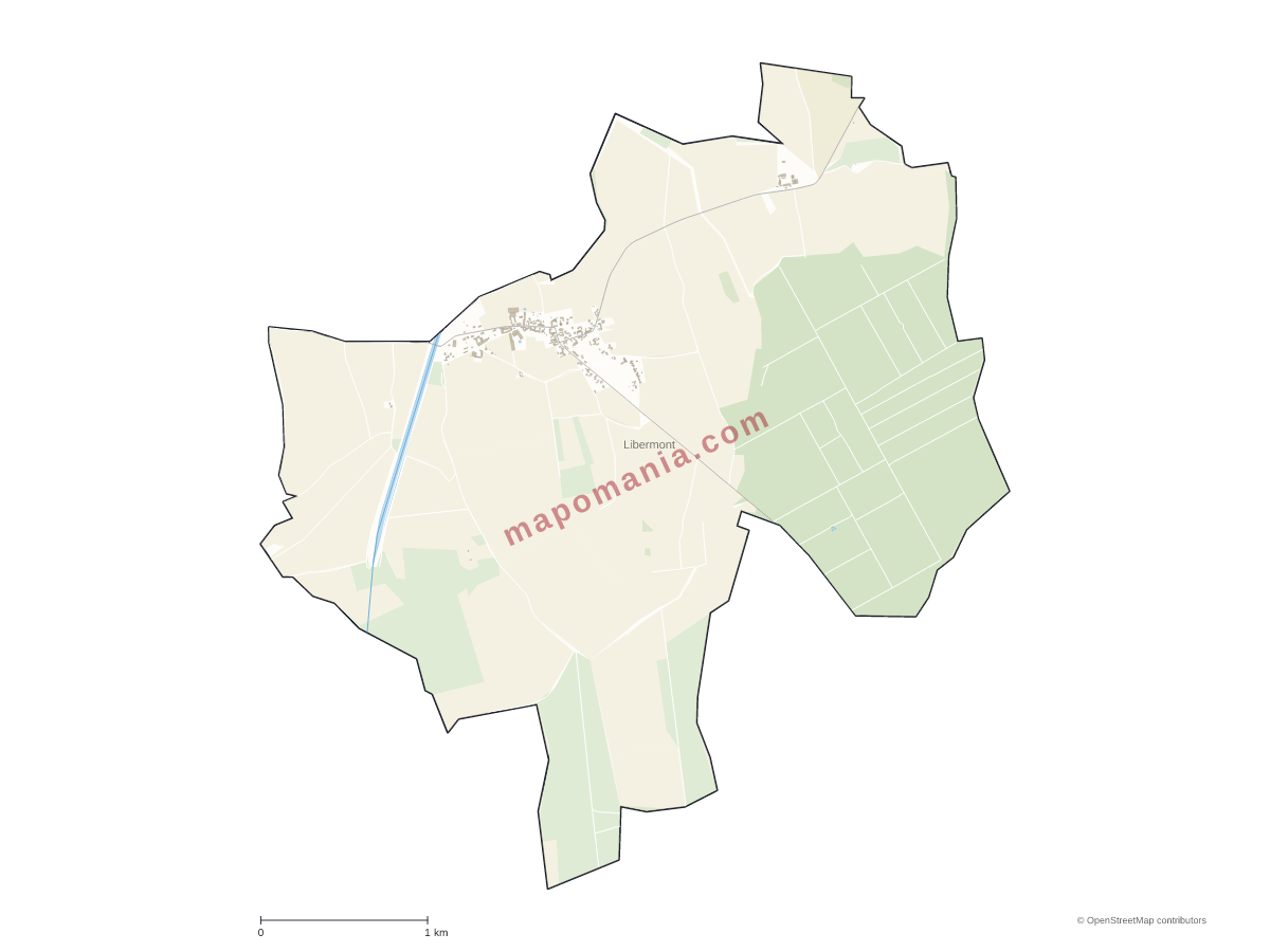Carte de Libermont à personnaliser