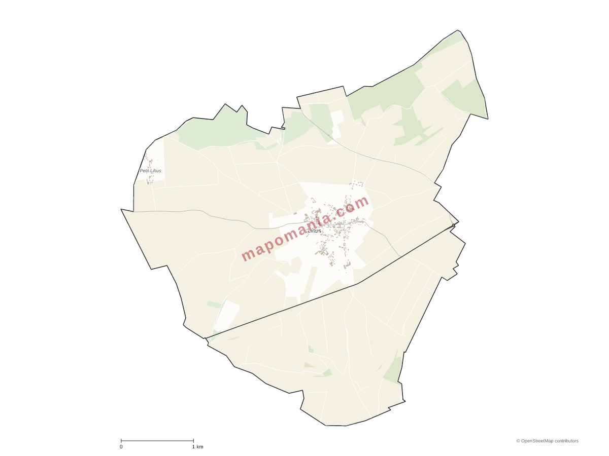 Carte de Lihus à personnaliser