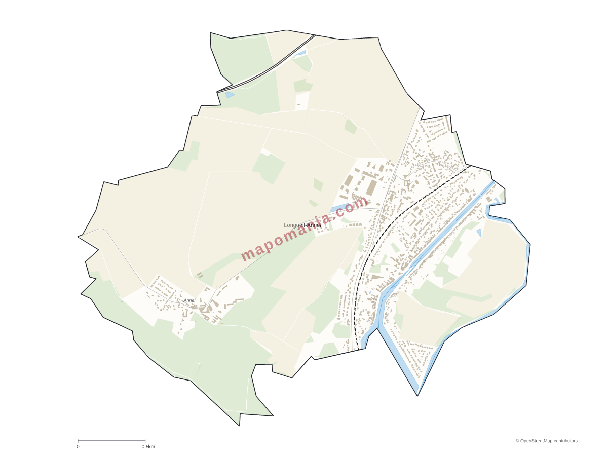 Carte de Longueil-Annel à personnaliser