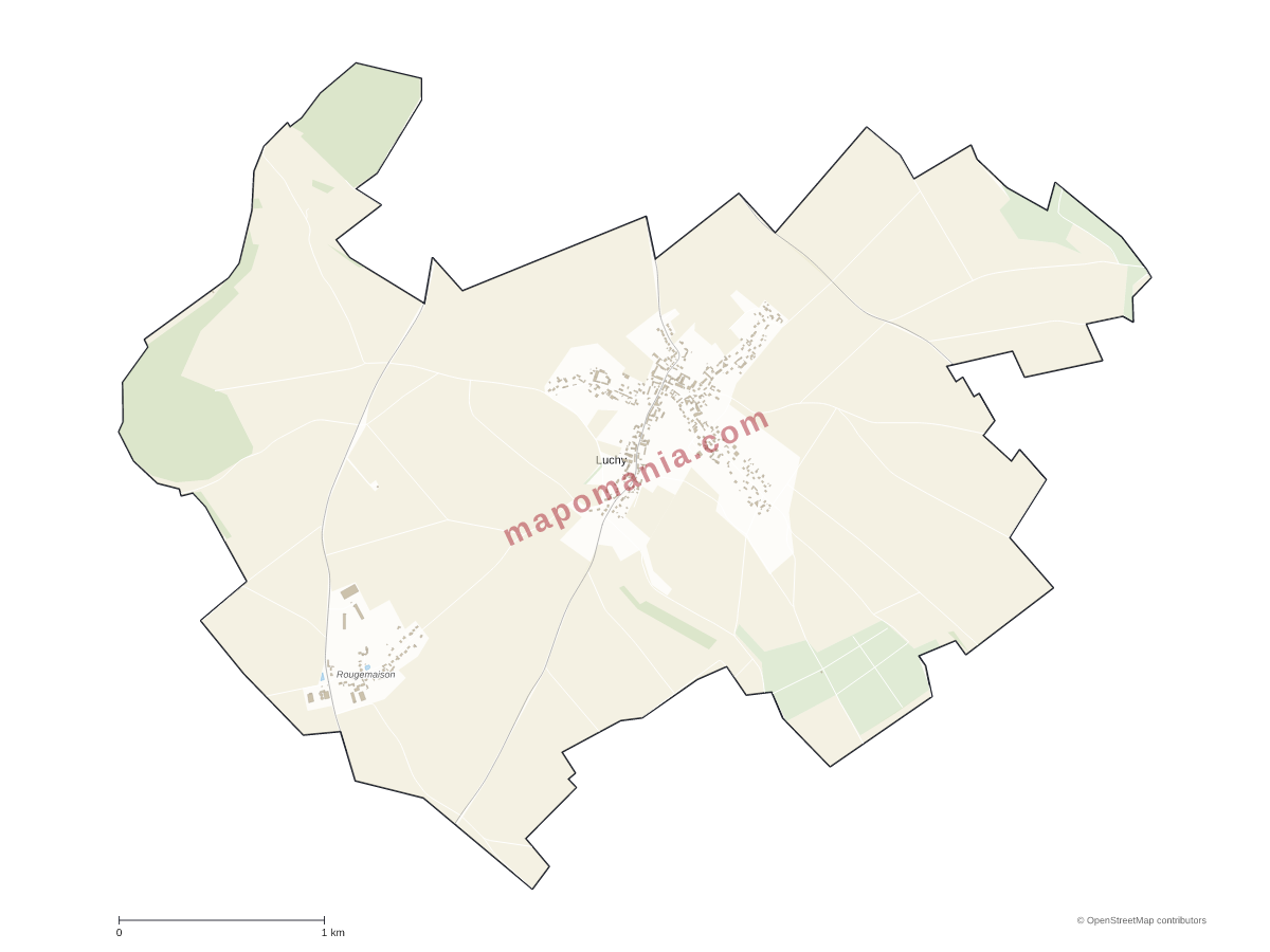 Carte de Luchy à personnaliser