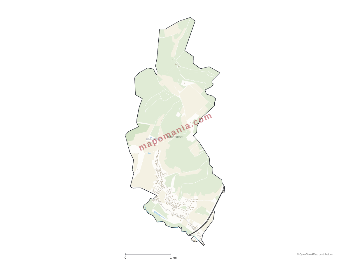 Carte de Machemont à personnaliser