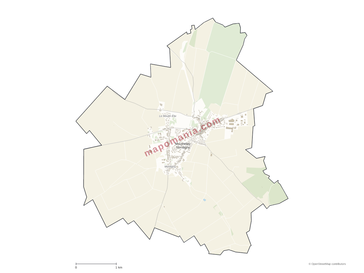 Carte de Maignelay-Montigny à personnaliser