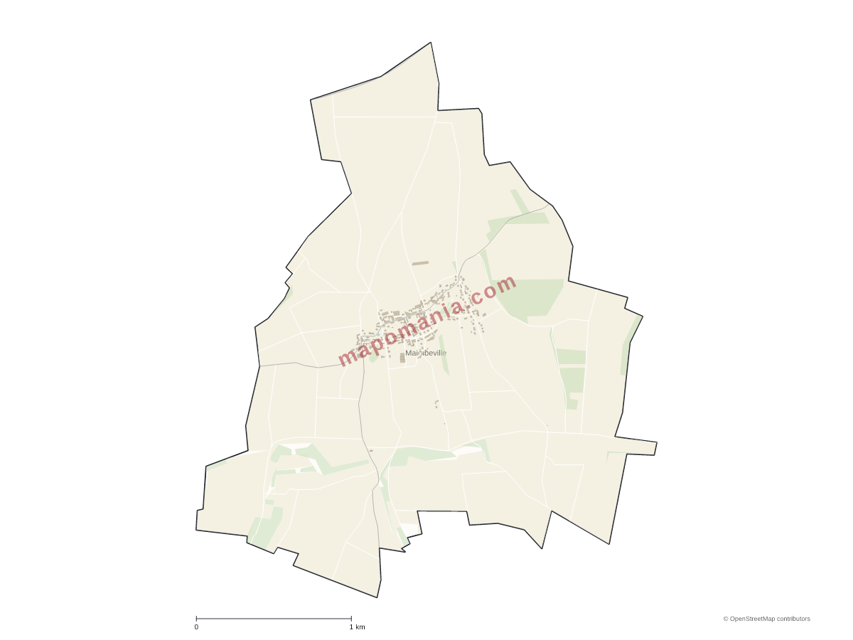 Carte de Maimbeville à personnaliser