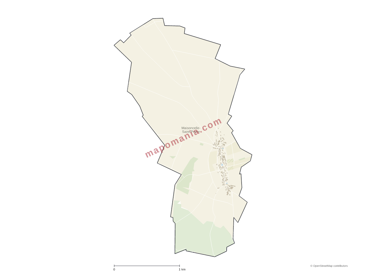Carte de Maisoncelle-Saint-Pierre à personnaliser