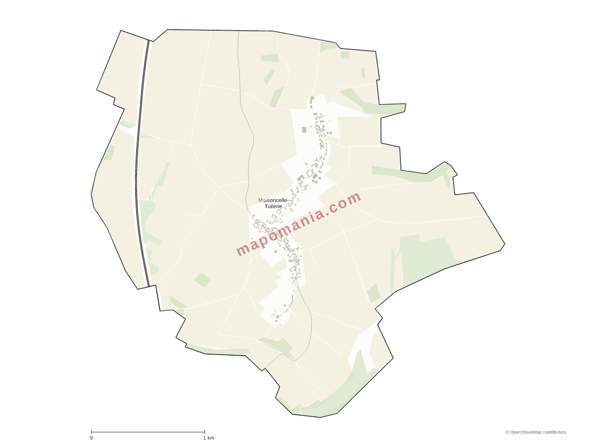 Carte de Maisoncelle-Tuilerie à personnaliser