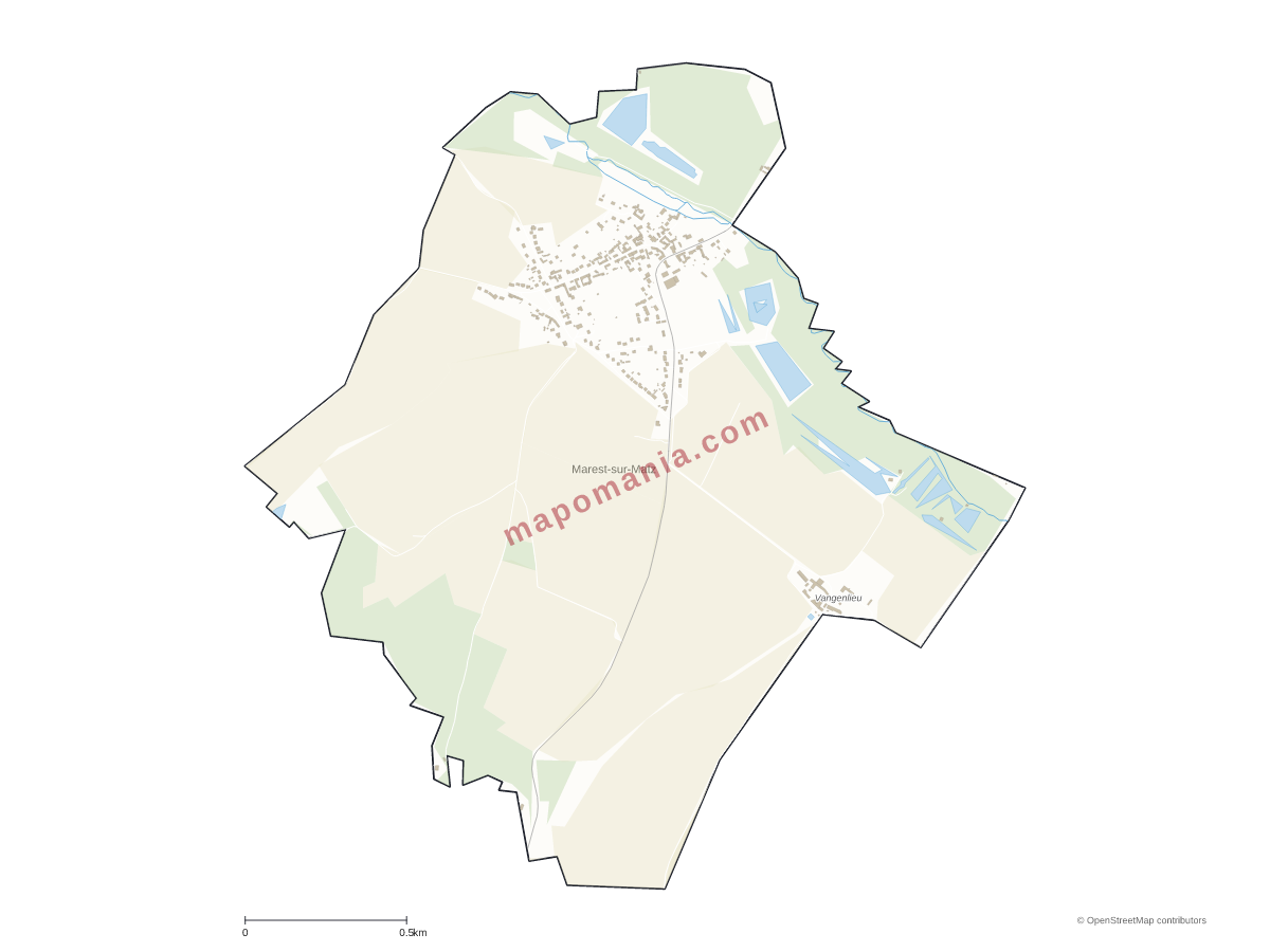 Carte de Marest-sur-Matz à personnaliser