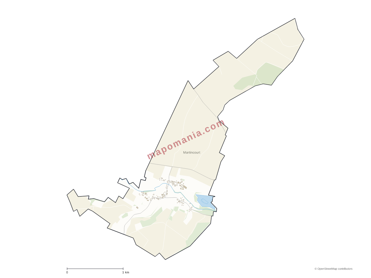 Carte de Martincourt à personnaliser
