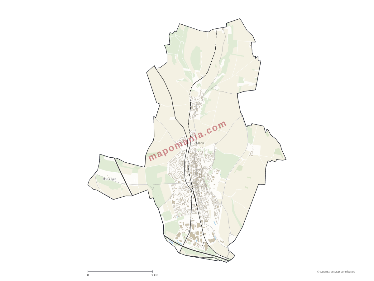 Carte de Méru à personnaliser