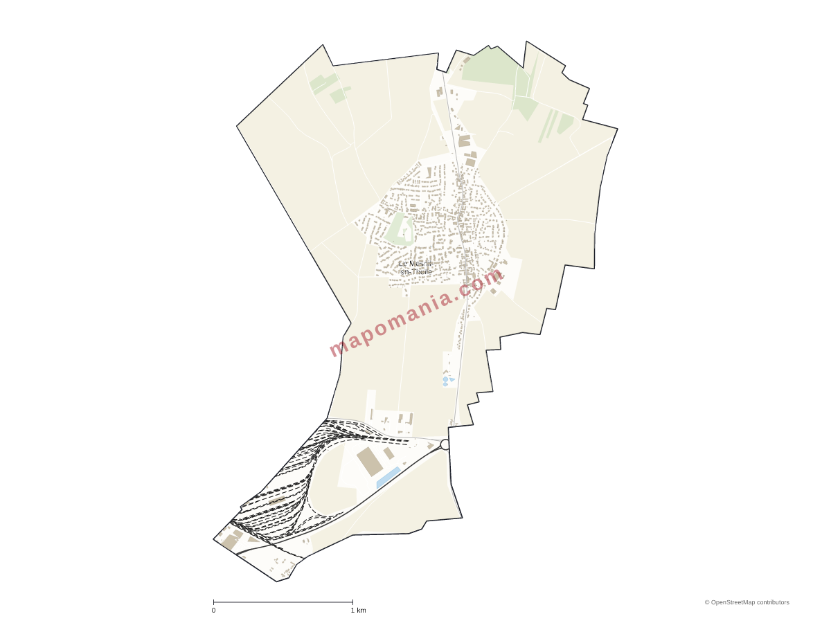 Carte de Le Mesnil-en-Thelle à personnaliser