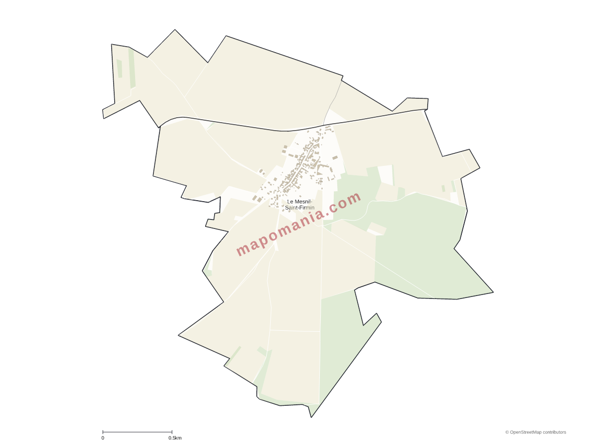 Carte de Le Mesnil-Saint-Firmin à personnaliser