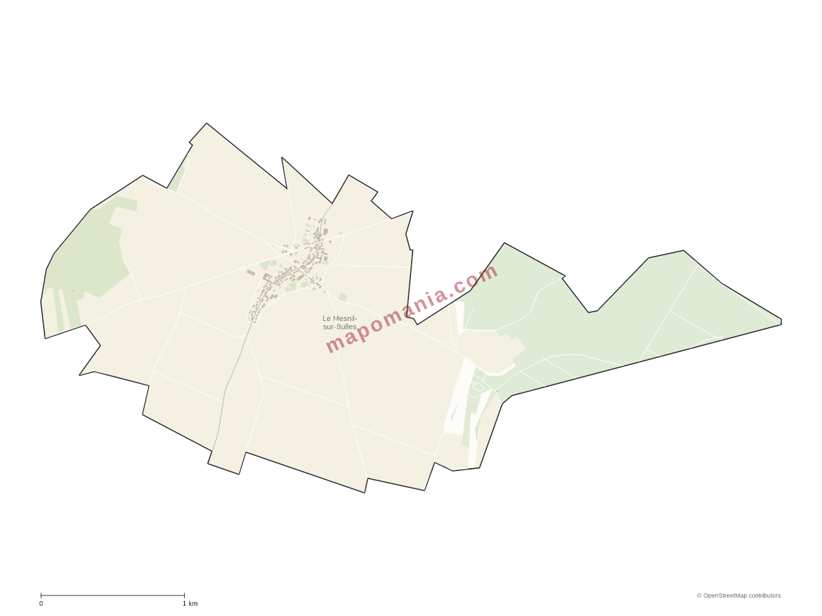Carte de Le Mesnil-sur-Bulles à personnaliser