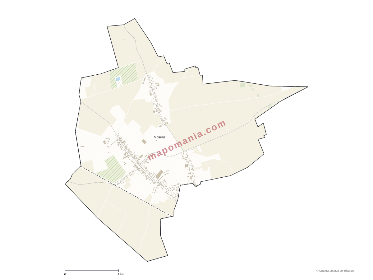 Carte de Moliens à personnaliser