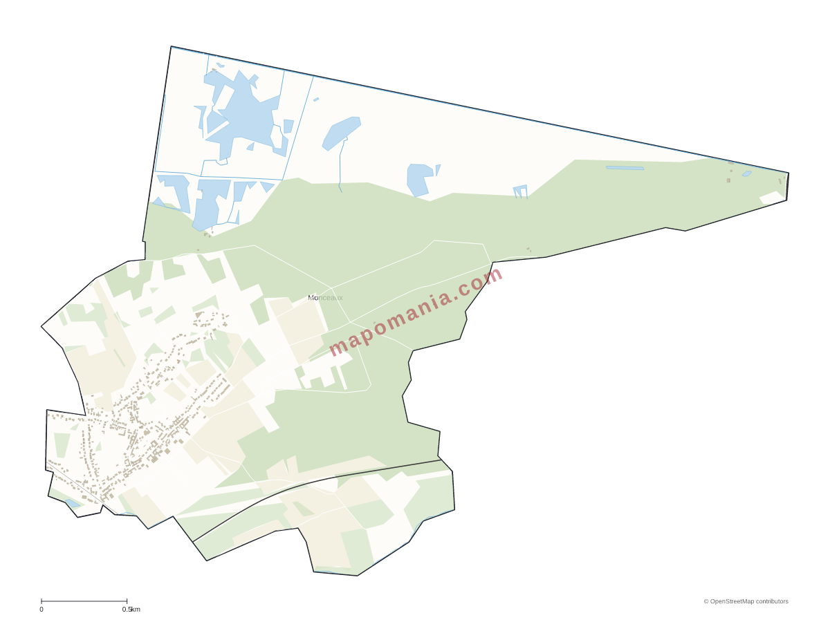 Carte de Monceaux à personnaliser