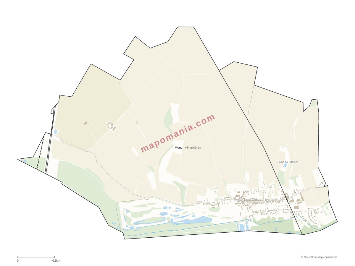 Carte de Monchy-Humières à personnaliser