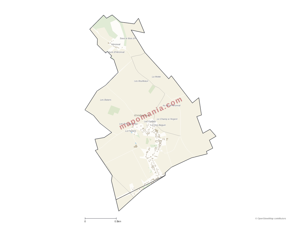 Carte de Mondescourt à personnaliser