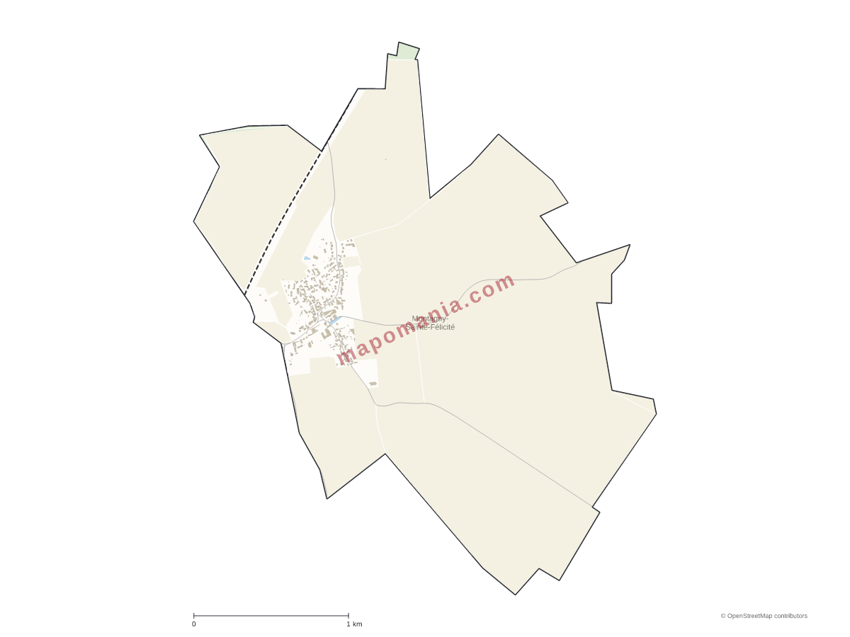 Carte de Montagny-Sainte-Félicité à personnaliser