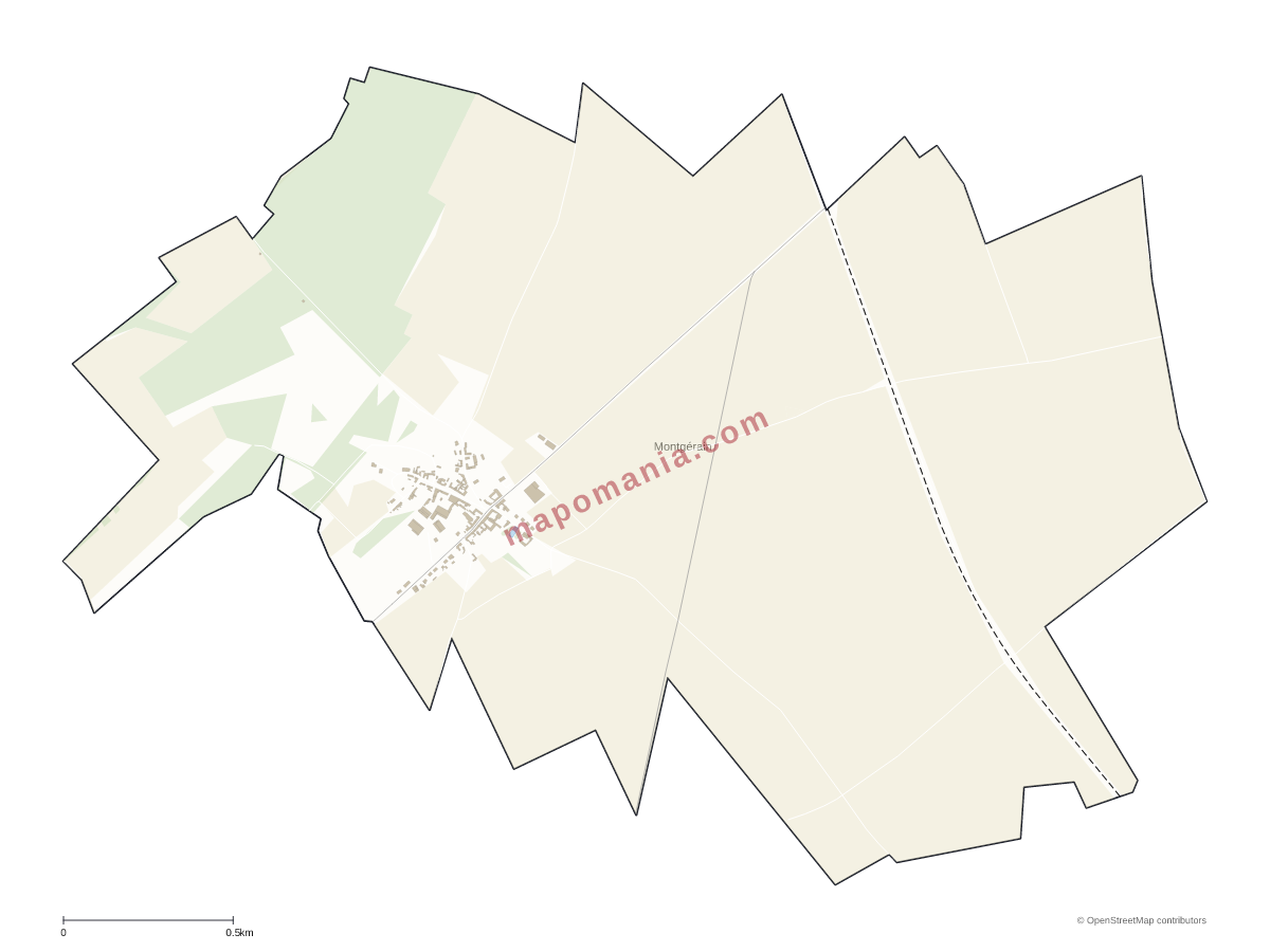 Carte de Montgérain à personnaliser