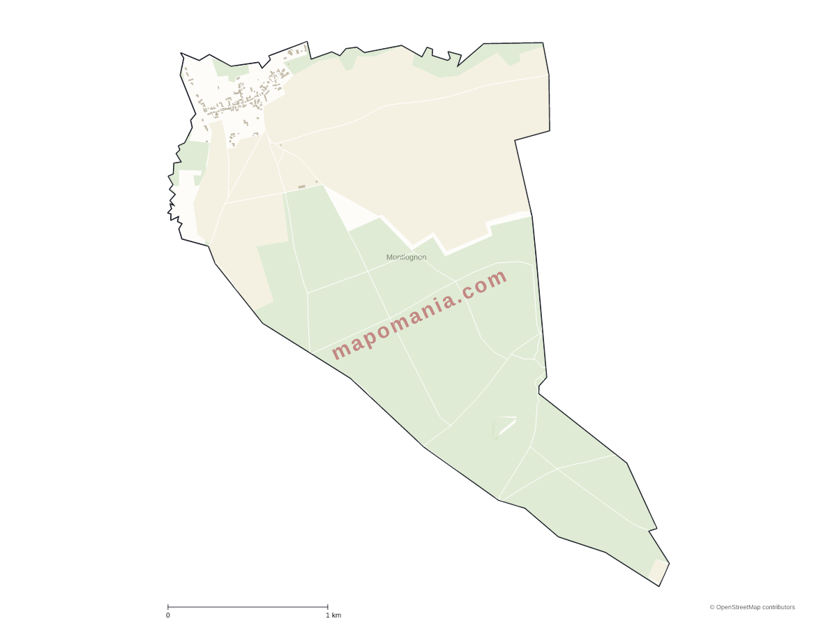 Carte de Montlognon à personnaliser