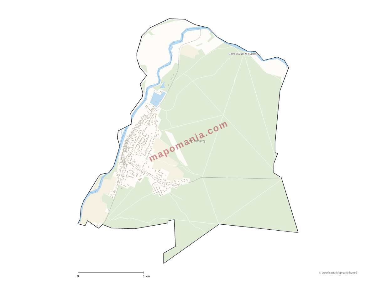 Carte de Montmacq à personnaliser