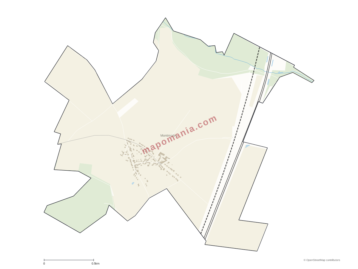 Carte de Montmartin à personnaliser