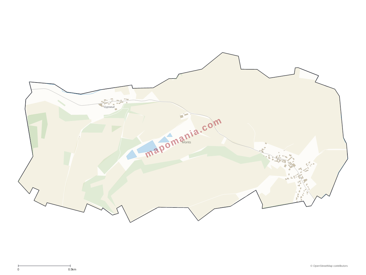 Carte de Monts à personnaliser