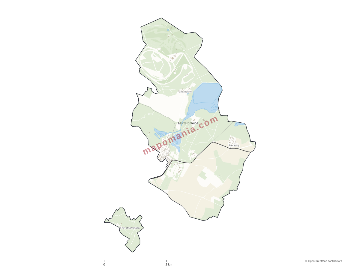 Carte de Mortefontaine à personnaliser