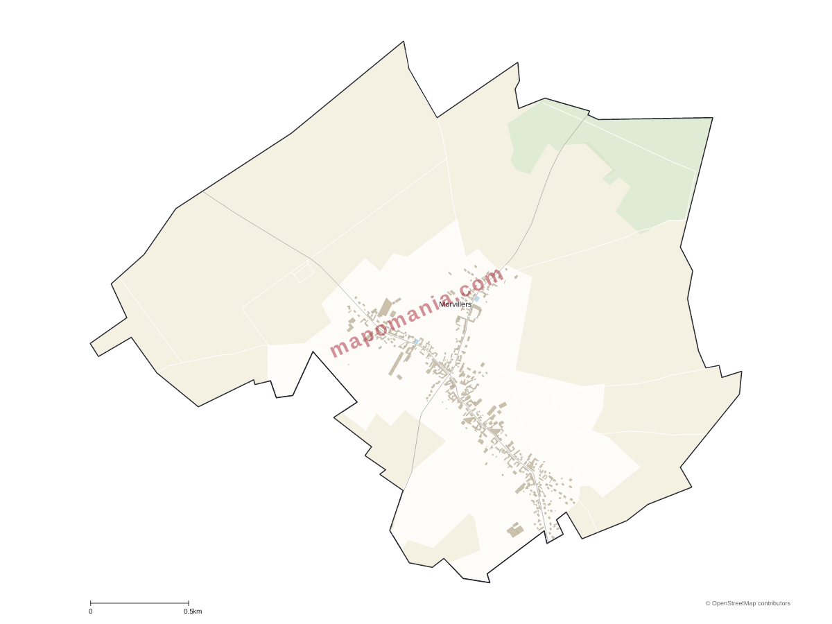 Carte de Morvillers à personnaliser