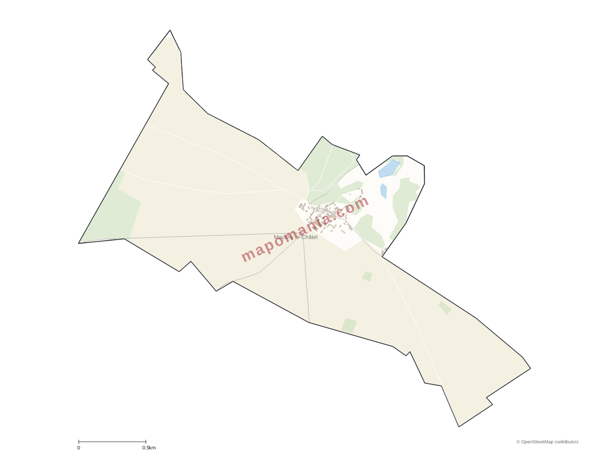 Carte de Mouchy-le-Châtel à personnaliser