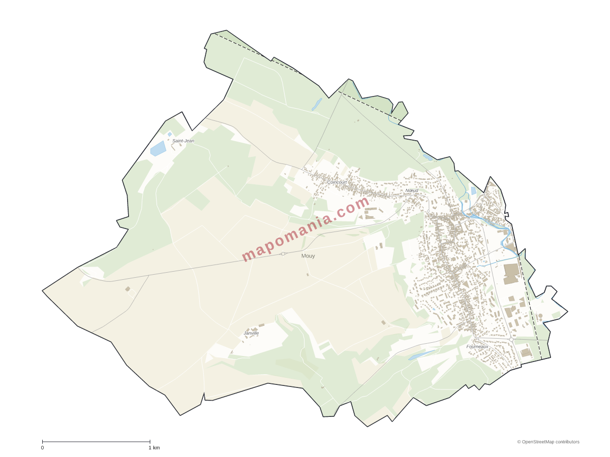 Carte de Mouy à personnaliser