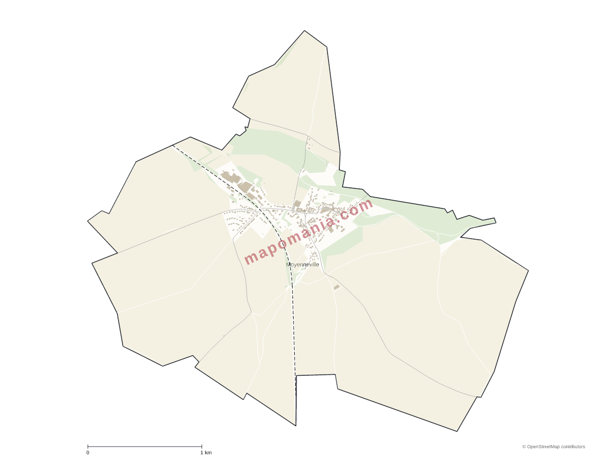 Carte de Moyenneville à personnaliser
